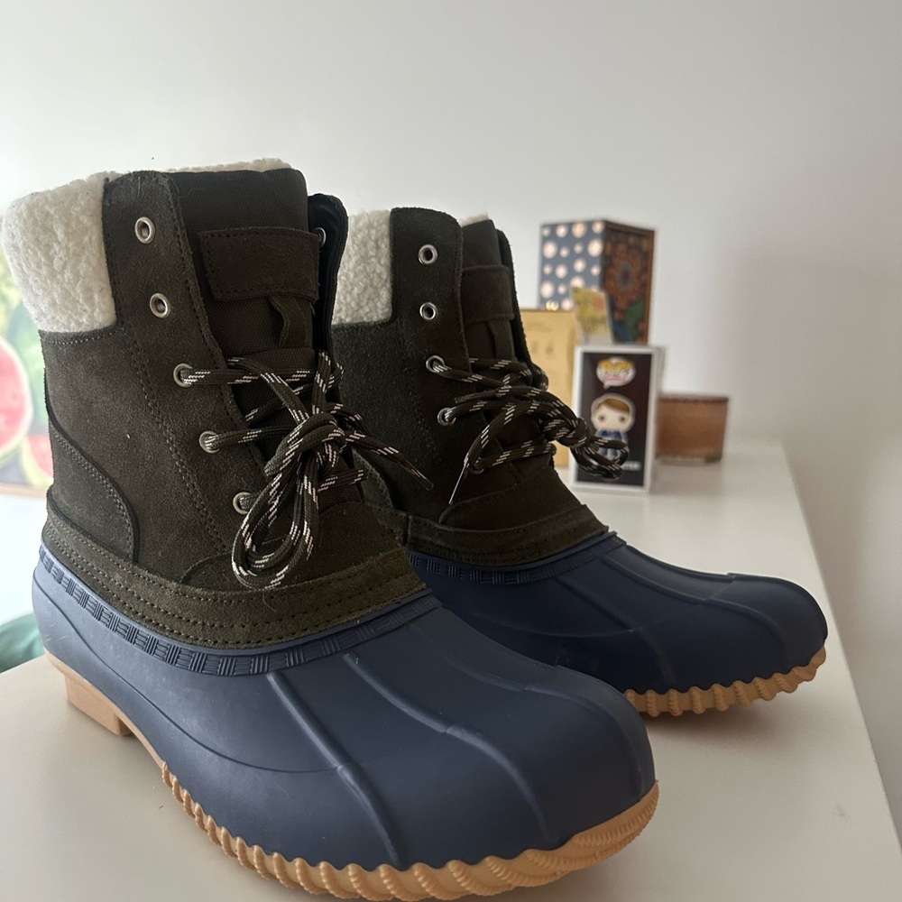 Serra Ladies Winter Boots - Green and Blue
